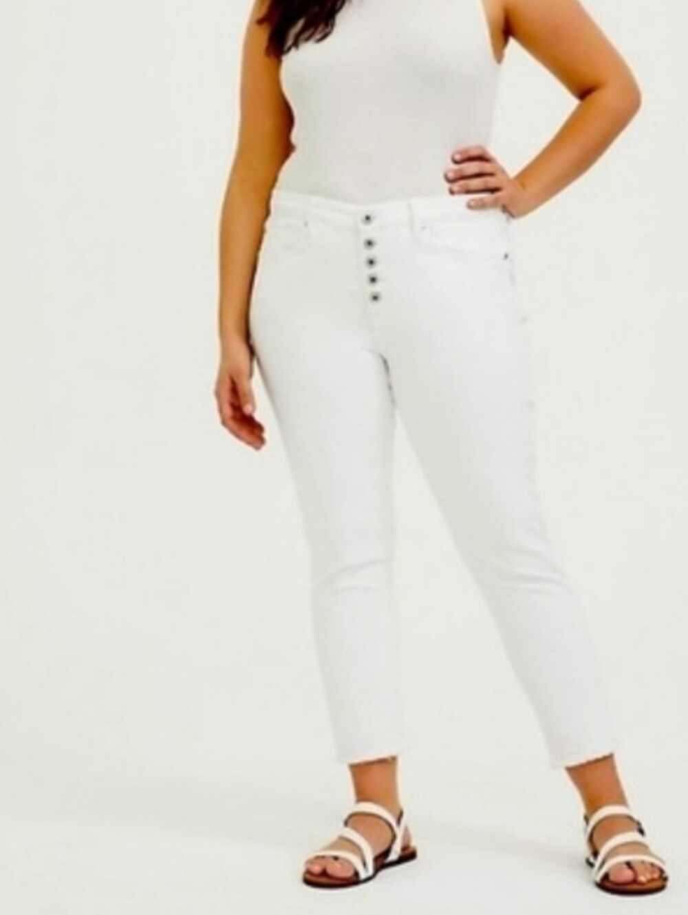 20S NWT Torrid Denim High-Rise Straight Raw Hem Button Fly Jeans